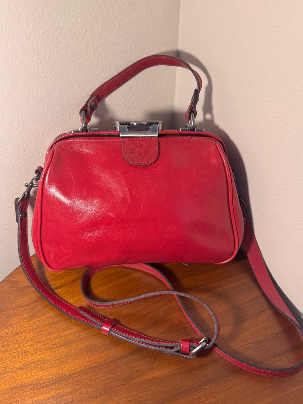Patricia Nash Gracchi Leather Frame Satchel